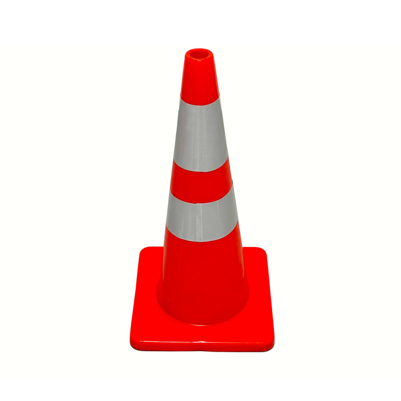 Vysoce elastický dopravní bezpečnostní kužel z PVC s volitelnou váženou gumovou základnou pro kontrolu na silnici za každého počasí a izolaci nebezpečí