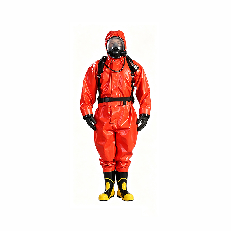Polouzavřený chemický ochranný oblek typu respirátoru